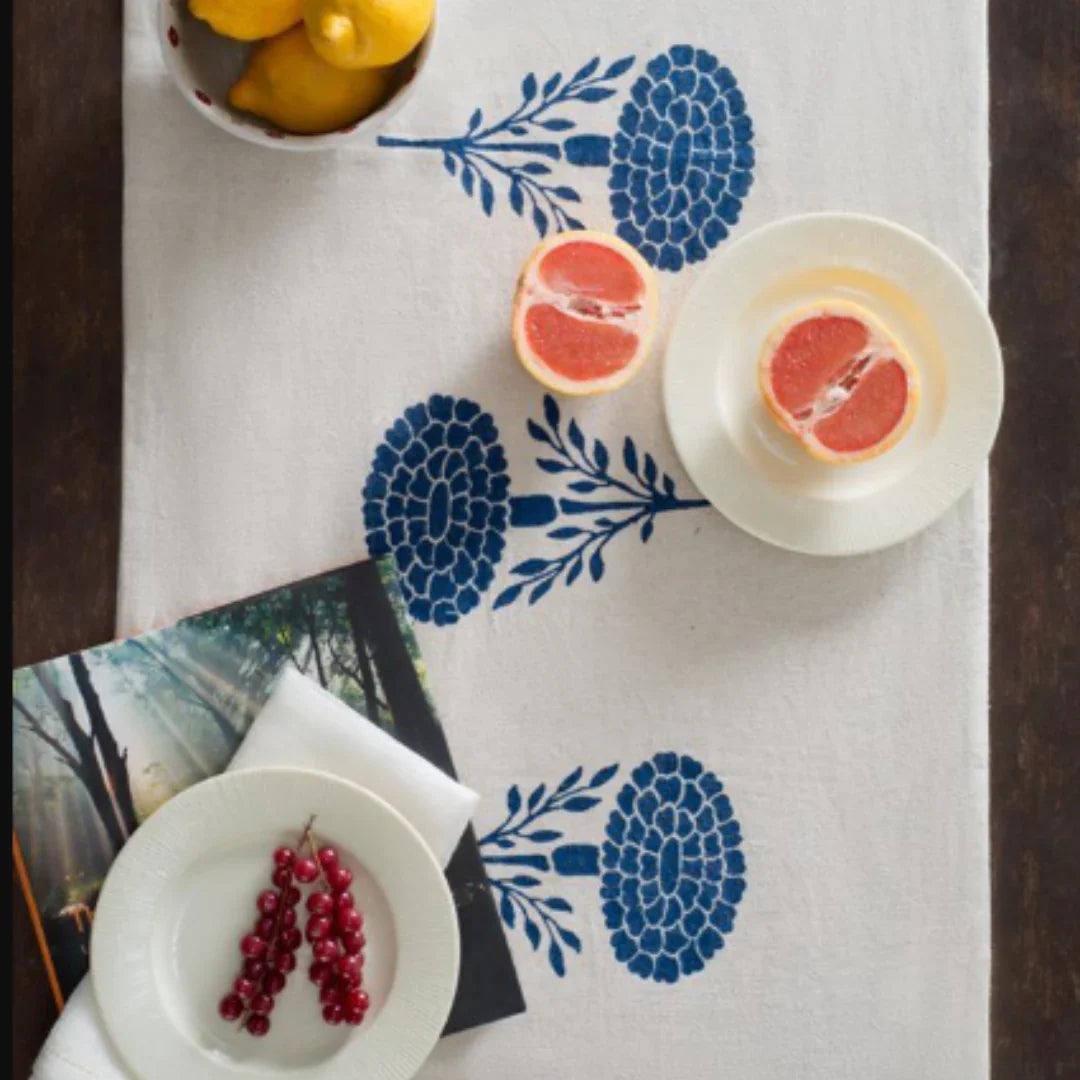 Blue Lotus Dreamscape Table Runner
