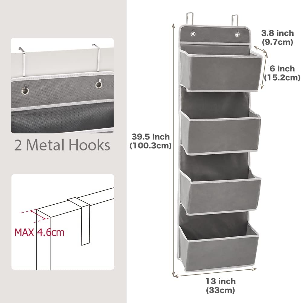 Door Hanging Organizer with 4 Pockets