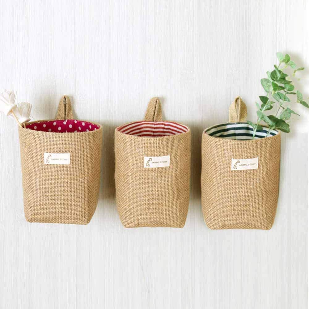 Hanging Sundries Jute Basket (Pack of 3)