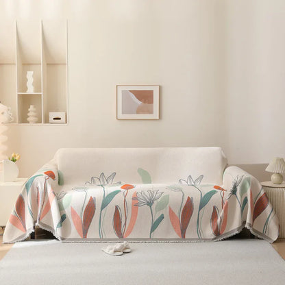 Dual Bloom Sofa Cover