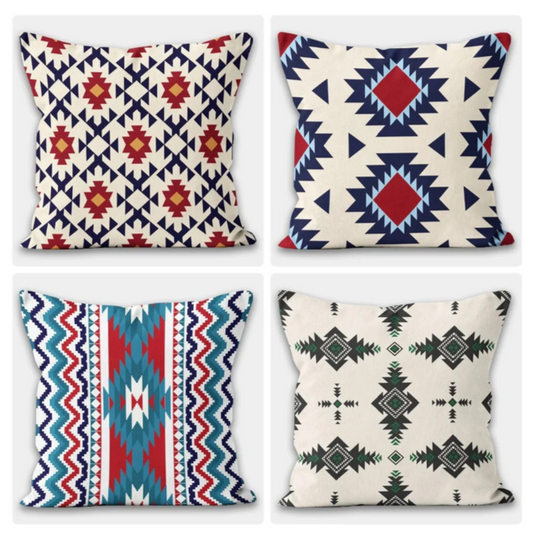 Nordic-Aztec Cushion Covers (Pack of 4)