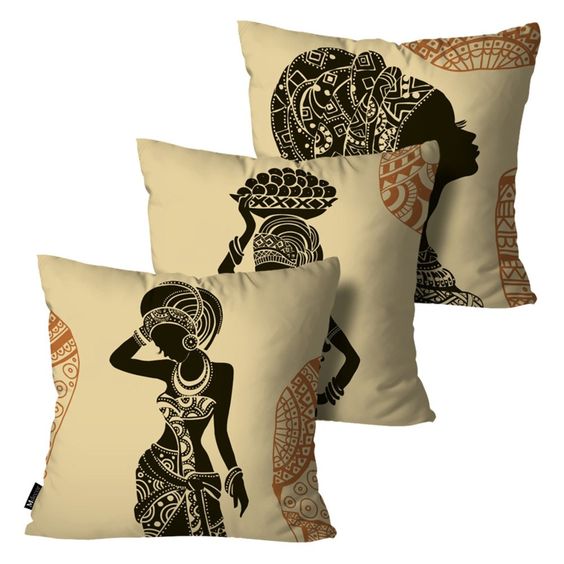 African Cushion Beige (Pack of 3)