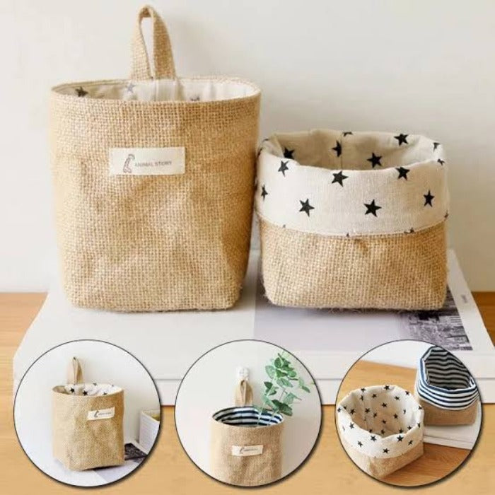 Hanging Sundries Jute Basket (Pack of 3)