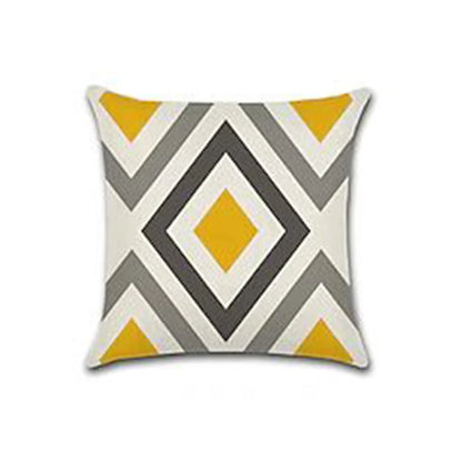 Yellow Grey Cushion Cover Pack 4