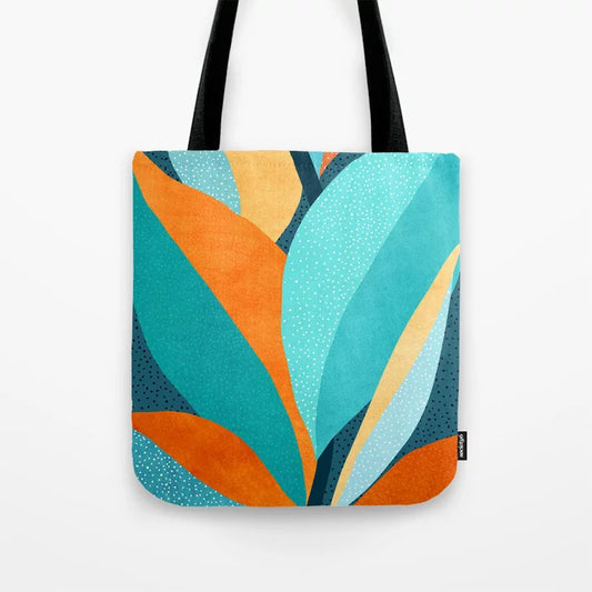 Abstract tropical Foliage Tote Bag