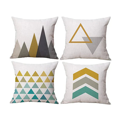 BLUETTEK BURLAP CUSHION COVERS (PACK OF 4)