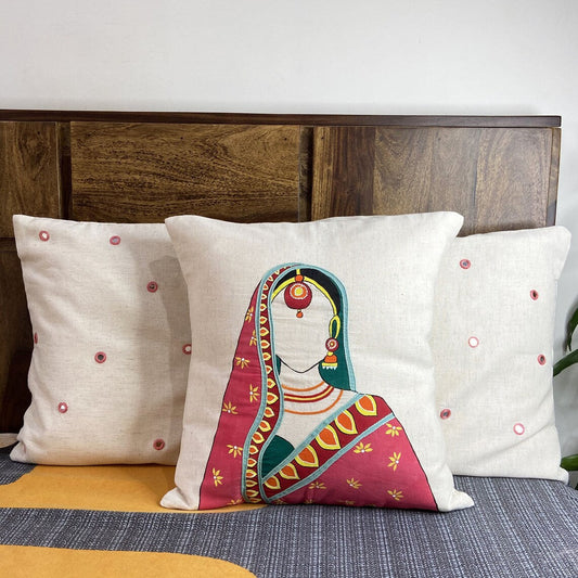 Indian Bride Cushion Covers - Pack of 3