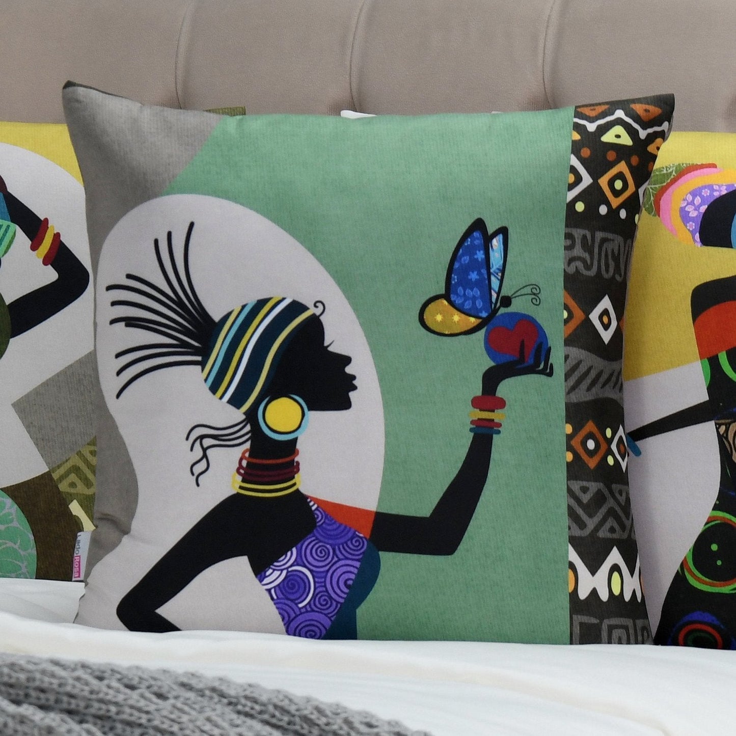 Retro Africa Cushion Covers Pack of 4