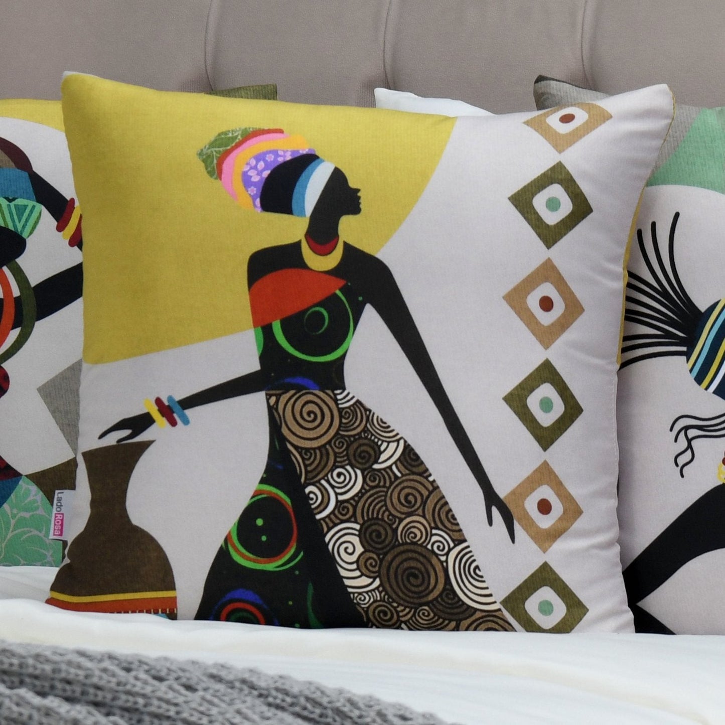 Retro Africa Cushion Covers Pack of 4