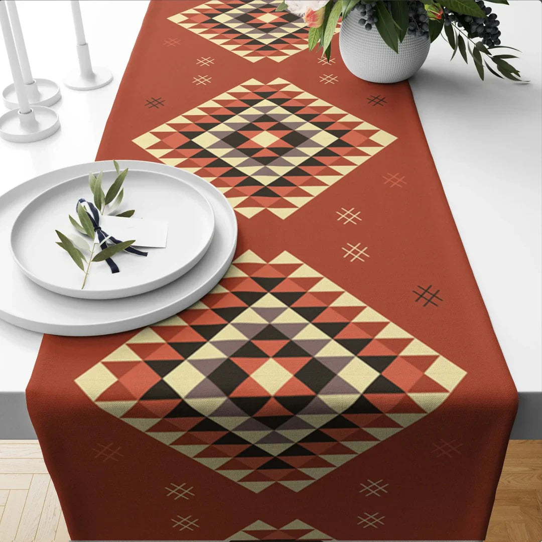 Terracotta Cuatro Table Runner